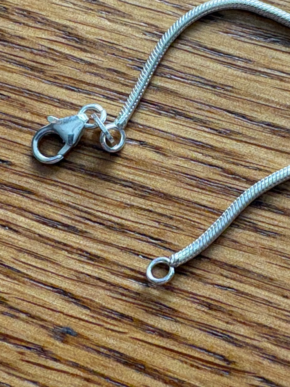 24" x 2mm Sterling Silver Snake Chain Necklace, 8.68g, Marked .925 ITALY - Picture 3 of 3